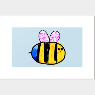 Blue Banded Bee AKA Blue Bum Bee Posters and Art